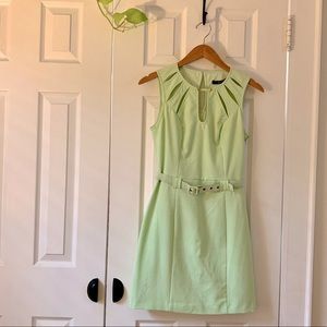 Ark & Co Key lime mini dress with belt